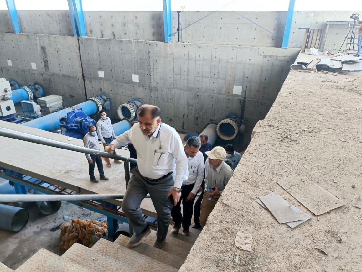 بازدید مدیرعامل سازمان آب و برق خوزستان از روند اجرایی طرح آبرسانی غدیر