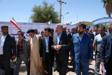 تصاویر آیین بهره برداری از فاز اول طرح جامع آبرسانی به شهرستان دزفول و کلنگ زنی آغاز فاز دوم طرح