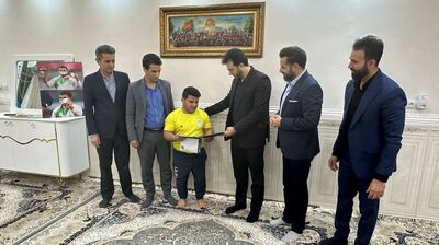 دیدار مدیر عامل شرکت آب غدیر خوزستان با بسیجی ورزشکار و قهرمان ملی  
