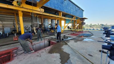 نصب شبکه آشغال‌گیر ثابت در گالری های ایستگاه پمپاژ کوت امیر